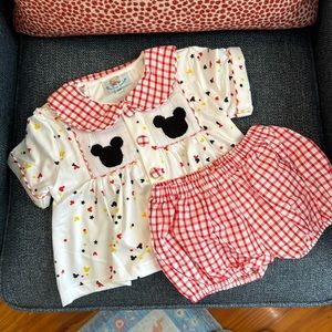 NWOT Disney Mickey smocked outfit! 12 month!